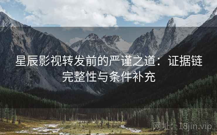 星辰影视转发前的严谨之道：证据链完整性与条件补充