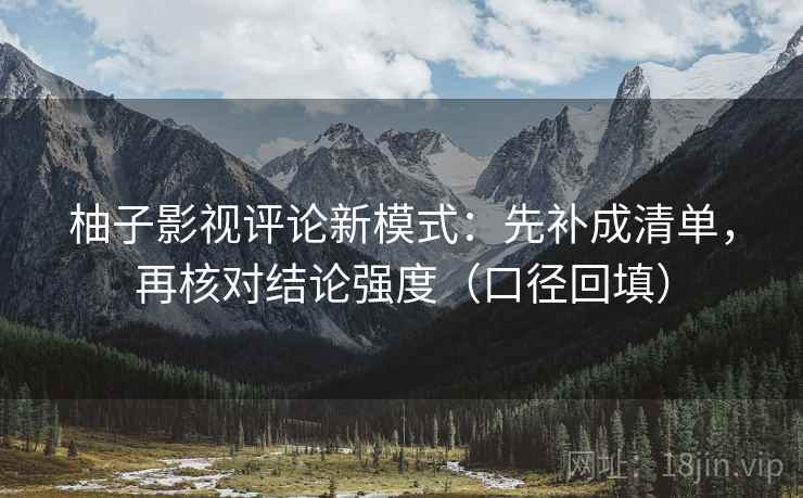 柚子影视评论新模式：先补成清单，再核对结论强度（口径回填）